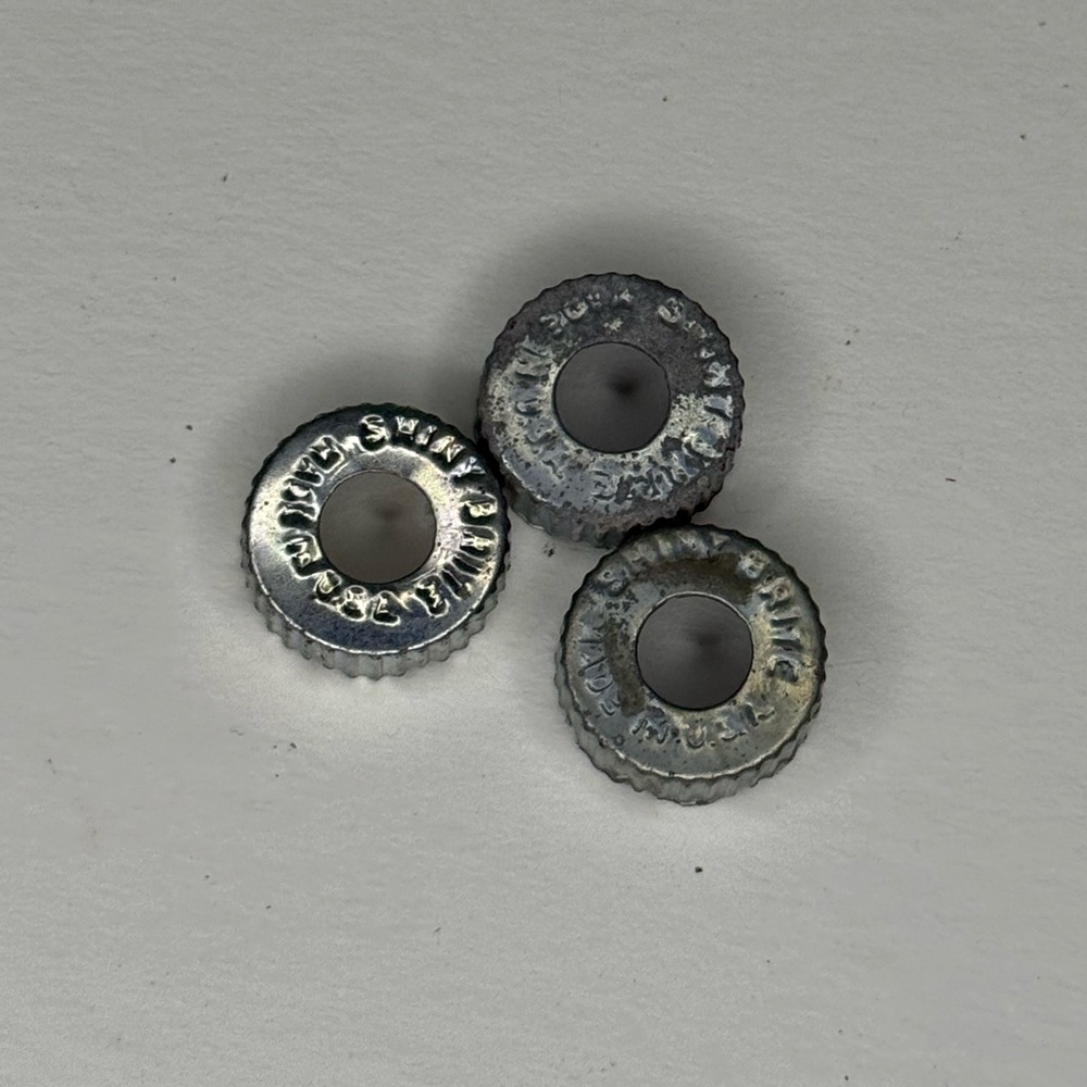 SET OF 3 Shiny Brite ornament caps